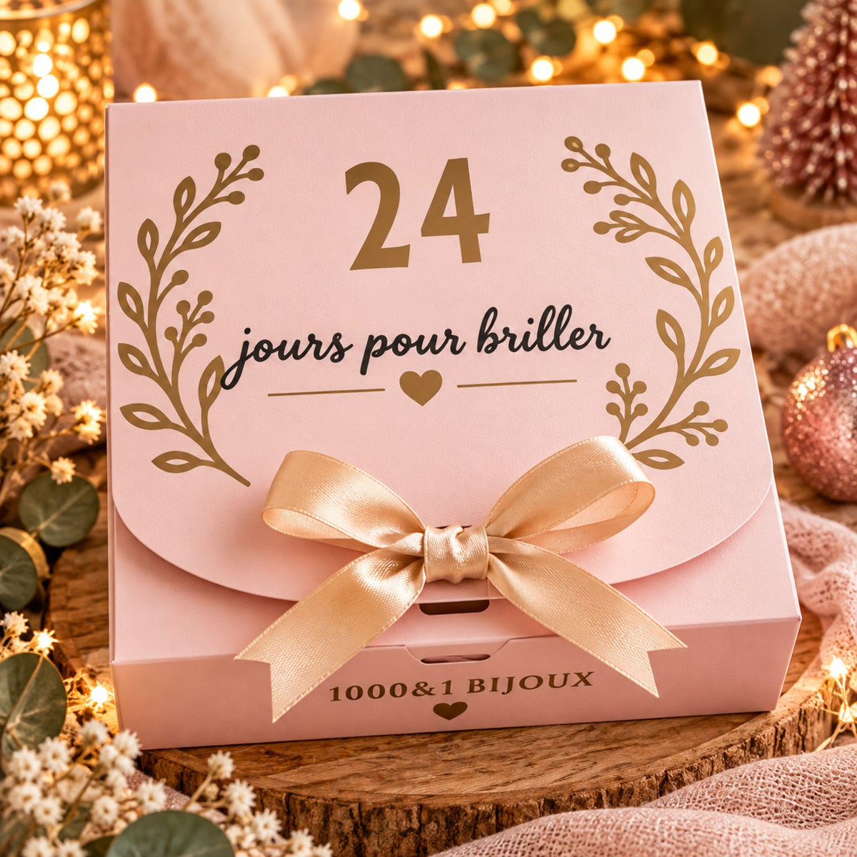 Calendrier de l'Avent 1000 & 1 Bijoux, coffret rose 24 jours pour briller