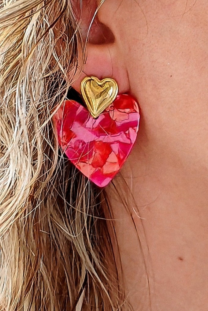 Boucle d'oreille acier inoxydable coeurlyne - acier inoxydable  