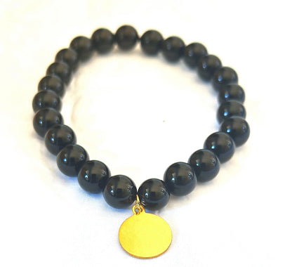 Bracelet en Onyx noir – Estime de soi & Protection