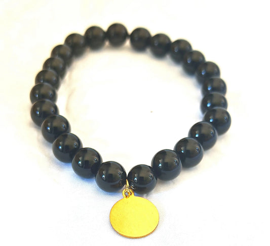 Bracelet en Onyx noir – Estime de soi & Protection