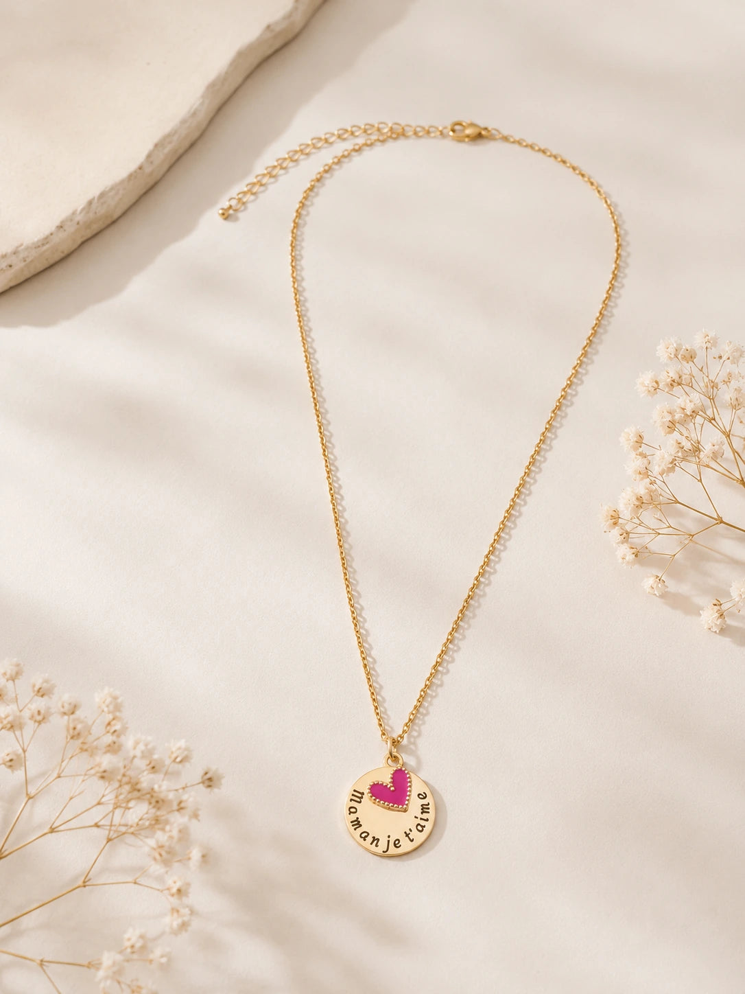 Collier Mum Je t’aime ❤️ Acier Inoxydable Doré | 1000&1 Bijoux