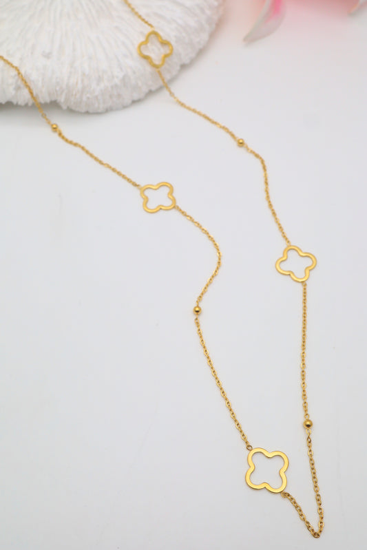 Collier Trèfles Dorés