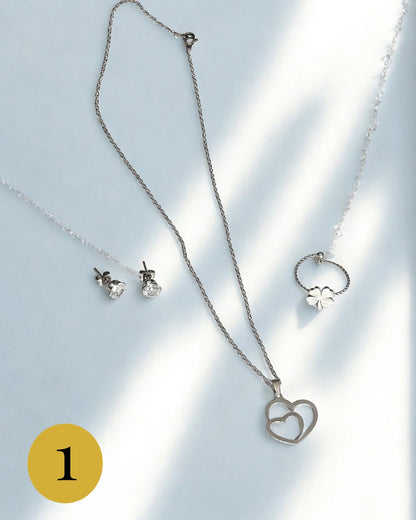 Parure love bijoux en acier