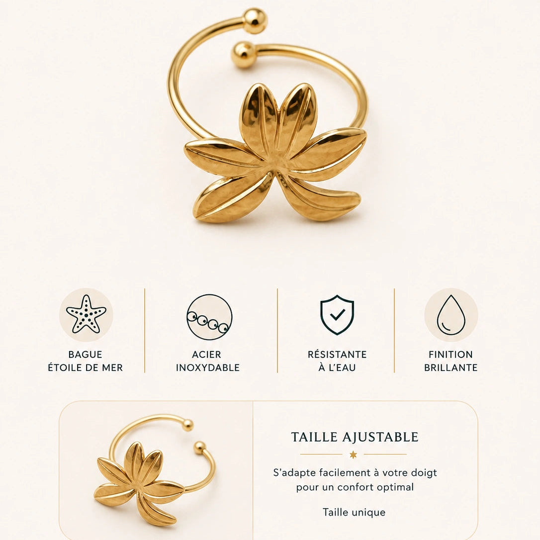 La bague Fleur de Vanille célèbre la féminité douce et naturelle. Inspirée par la délicatesse de la vanille et la beauté des fleurs exotiques, elle apporte une touche solaire et raffinée à votre style.

Un bijou pensé pour celles qui aiment les créations délicates, lumineuses et inspirées par la nature.