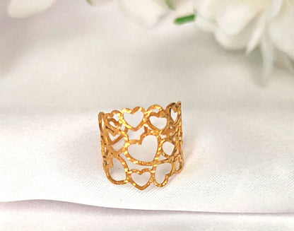 Bague fete des meres coeur