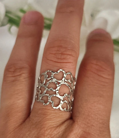 Bague fete des meres coeur