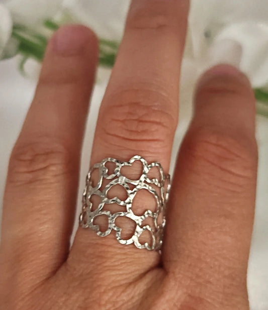 Bague fete des meres coeur