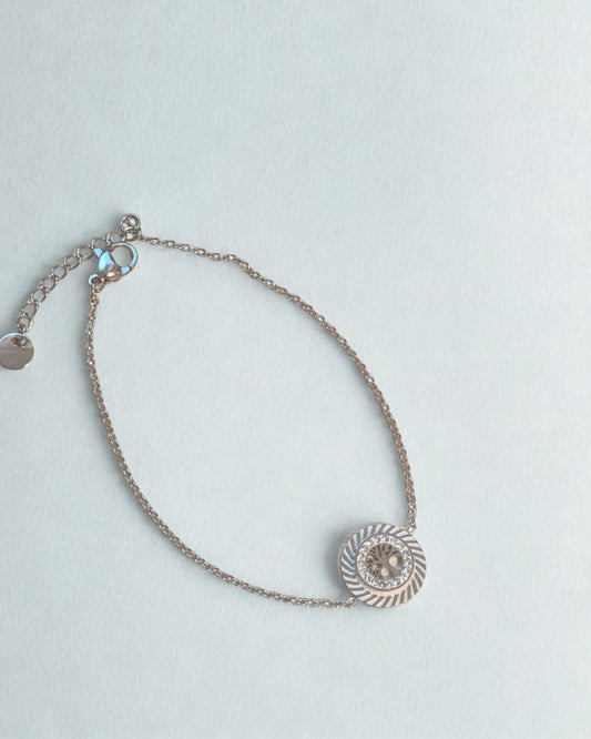 Bracelet arbre de vie argent en acier inoxydable avec médaillon rond symbolique
