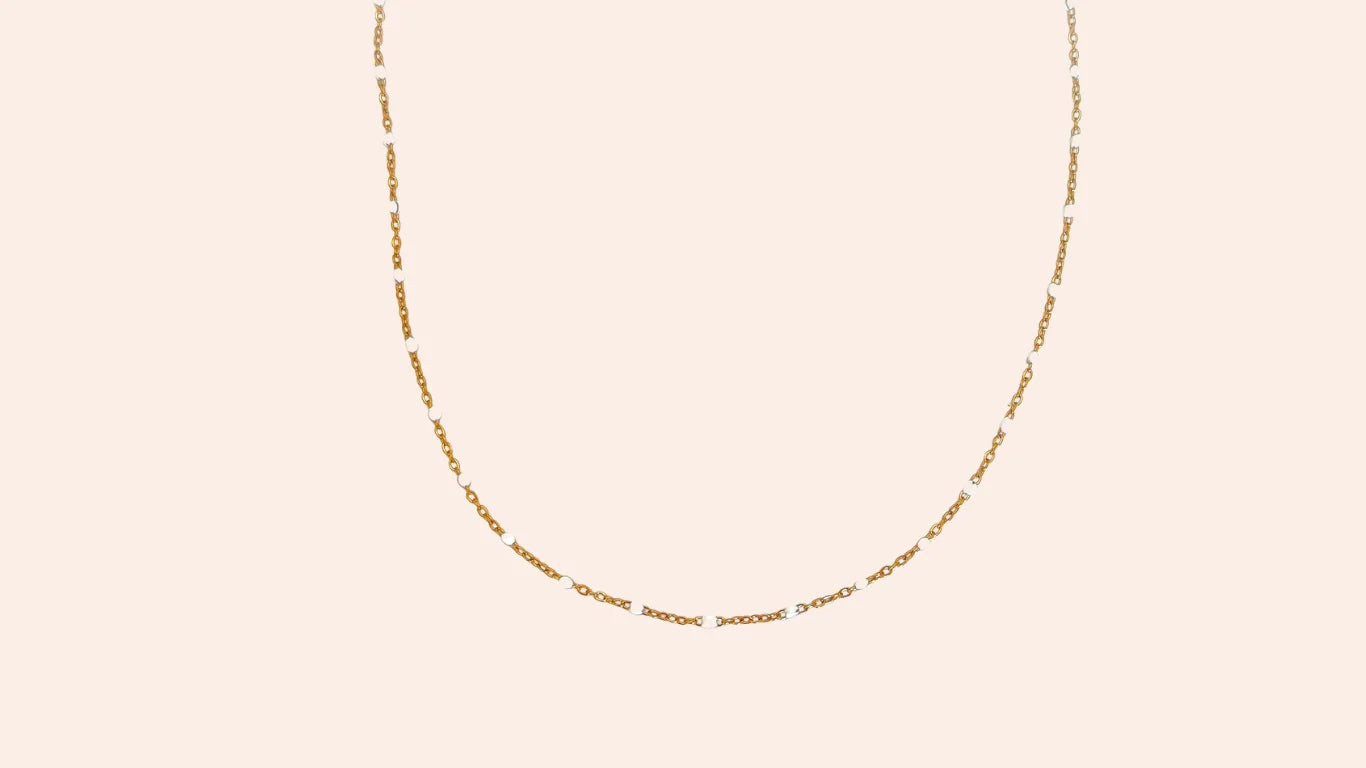 Collier acier bleu