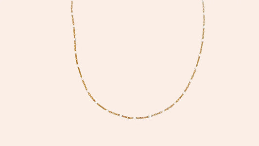 Collier acier bleu